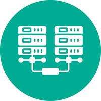 Data Network Multi Color Circle Icon vector