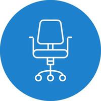 Chair Multi Color Circle Icon vector