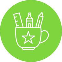 Cup Multi Color Circle Icon vector