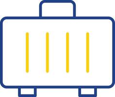 Suitcase Line Two Colour Icon Design vector