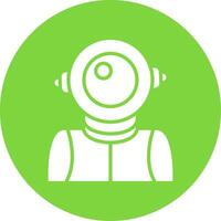 Astronaut Multi Color Circle Icon vector