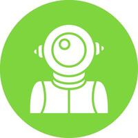 Astronaut Multi Color Circle Icon vector