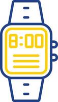 Time Line Two Colour Icon Design vector
