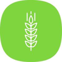 Wheat Line Curve Icon Design vector