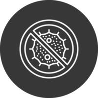 Bacteria Line Inverted Icon Design vector