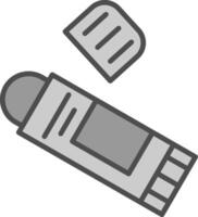 Glue Line Filled Greyscale Icon Design vector