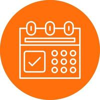 Calendar Multi Color Circle Icon vector