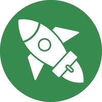 Rocket Multi Color Circle Icon vector