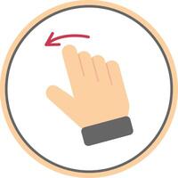 Swipe Left Flat Circle Icon vector