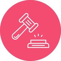 Hammer Multi Color Circle Icon vector
