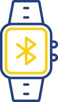 Bluetooth Line Two Colour Icon Design vector