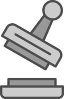 Stamp Line Filled Greyscale Icon Design vector