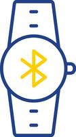 Bluetooth Line Two Colour Icon Design vector