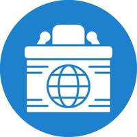 Desk Multi Color Circle Icon vector