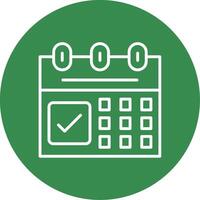 Calendar Multi Color Circle Icon vector