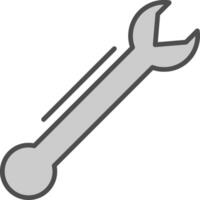 Lug Wrench Line Filled Greyscale Icon Design vector