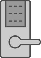 Handle Line Filled Greyscale Icon Design vector