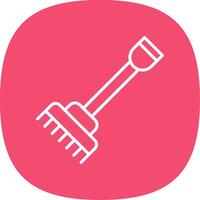 Hay Forks Line Curve Icon Design vector