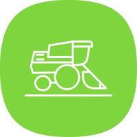 Harvester Line Curve Icon Design vector