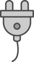 Wall Plug Line Filled Greyscale Icon Design vector