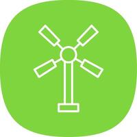 Windmill Line Curve Icon Design vector