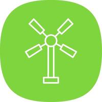 Windmill Line Curve Icon Design vector