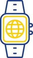Internet Line Two Colour Icon Design vector