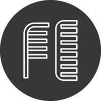 Comb Line Inverted Icon Design vector