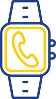 Incoming Call Line Two Colour Icon Design vector