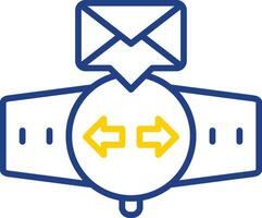 Message Line Two Colour Icon Design vector