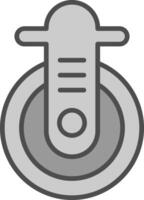 Caster Line Filled Greyscale Icon Design vector