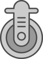 Caster Line Filled Greyscale Icon Design vector