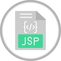 Jsp Flat Circle Icon vector
