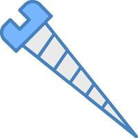 Screw Line Filled Blue Icon vector