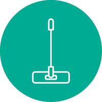 Mop Multi Color Circle Icon vector