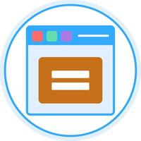 Equal Flat Circle Icon vector