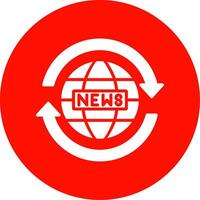 News Report Multi Color Circle Icon vector