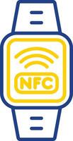 Nfc Line Two Colour Icon Design vector