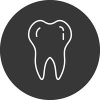 Tooth Line Inverted Icon Design vector