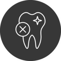 Rejected Line Inverted Icon Design vector