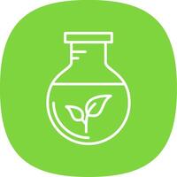 Green Chemistry Line Curve Icon Design vector