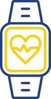 Heart Rate Monitor Line Two Colour Icon Design vector