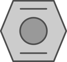 Nut Line Filled Greyscale Icon Design vector