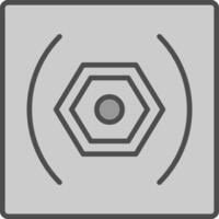 Bracket Line Filled Greyscale Icon Design vector