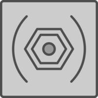 Bracket Line Filled Greyscale Icon Design vector