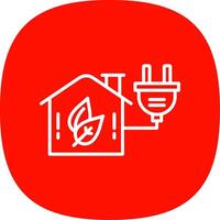 Energy Efficiency Line Curve Icon Design vector