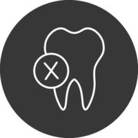 Dentist Line Inverted Icon Design vector