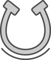 Horseshoe Line Filled Greyscale Icon Design vector