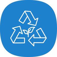 Recycling Line Curve Icon Design vector