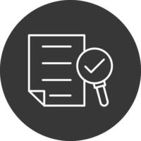 Report Line Inverted Icon Design vector